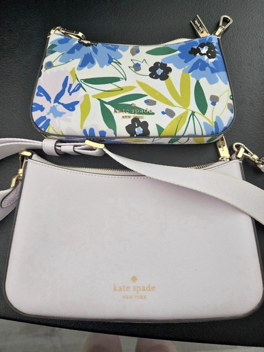 Kate Spade Lavendar & Floral Crossbody Bags with interchangeable Strap